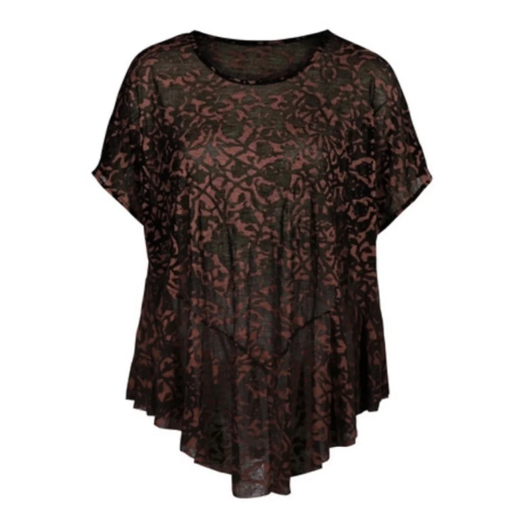 Peruvian Connection anatolia burnout short sleeve top XL - Picture 9 of 10